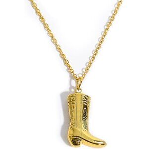 YANCHUN Necklace for Women, Gold Charm, Cowgirl Hat & Boots Western Jewelry Gift